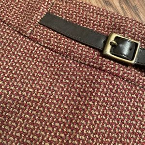 Loft Multi Colored Skirt with Belt Detail